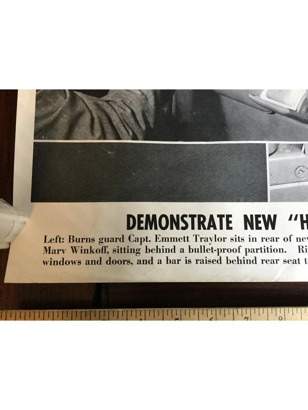 Illustrated Current News Photo - Hold Up Proof Taxicab Bullet Proof Partition